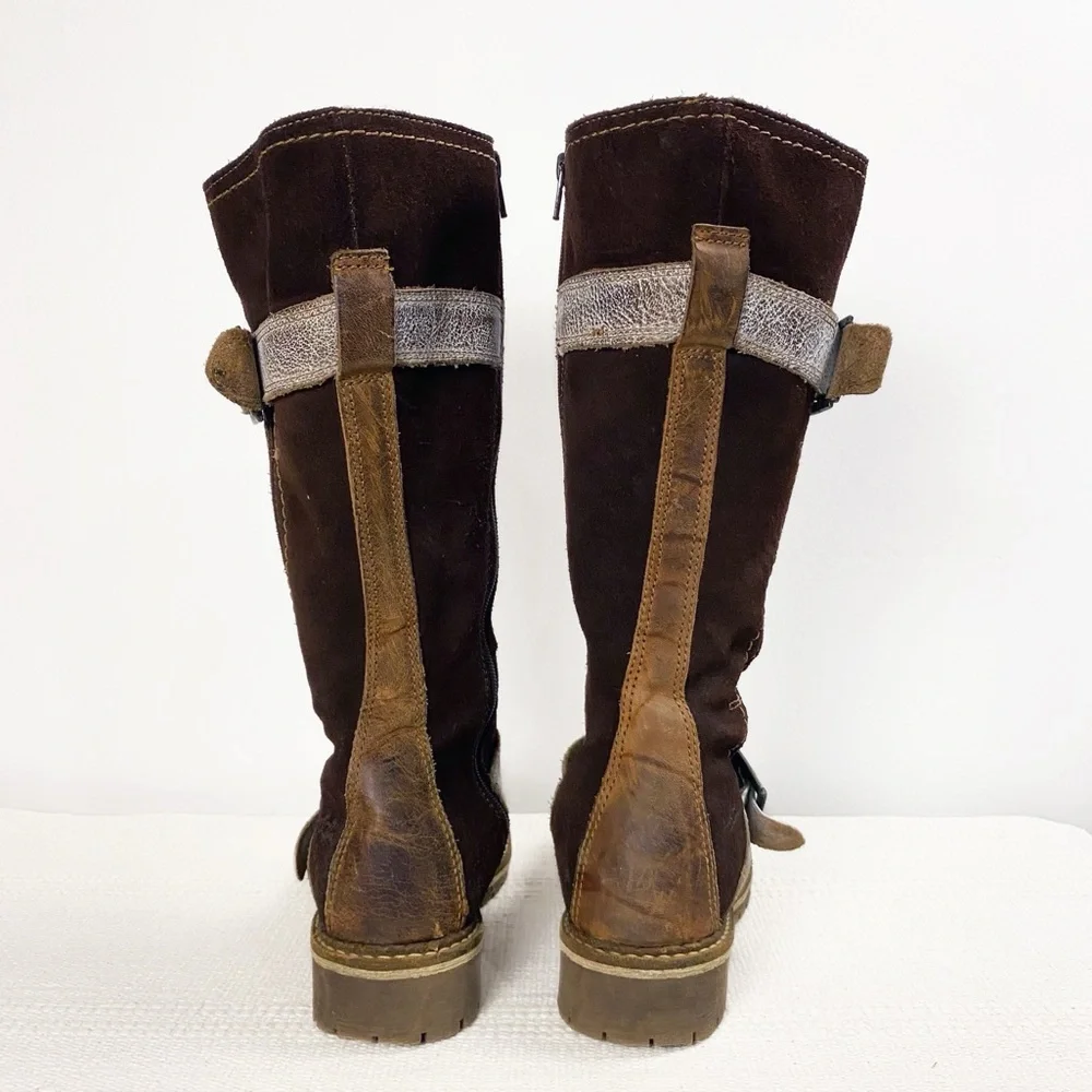 Bos. & Co Womens Innercity Brown Leather Suede Sherpa Lined Tall Boots EU 36 / 6 - Picture 5 of 11